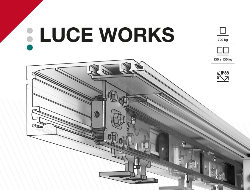 Watertight automatic operator for sliding doors 